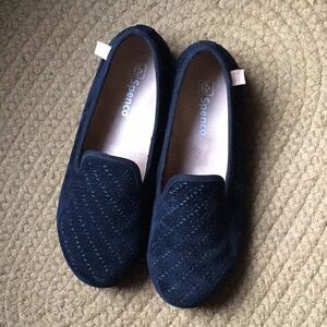 Spenco Black suede slip on